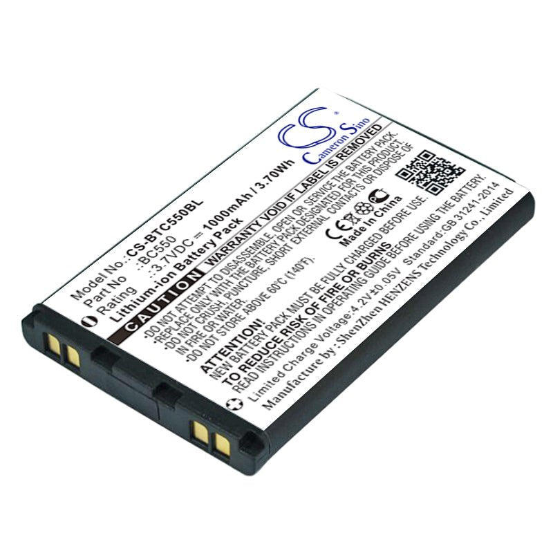 Li-ion Battery fits Bitel, Bc550 3.7V, 1000mAh Payment Terminal Cameron Sino Technology Limited