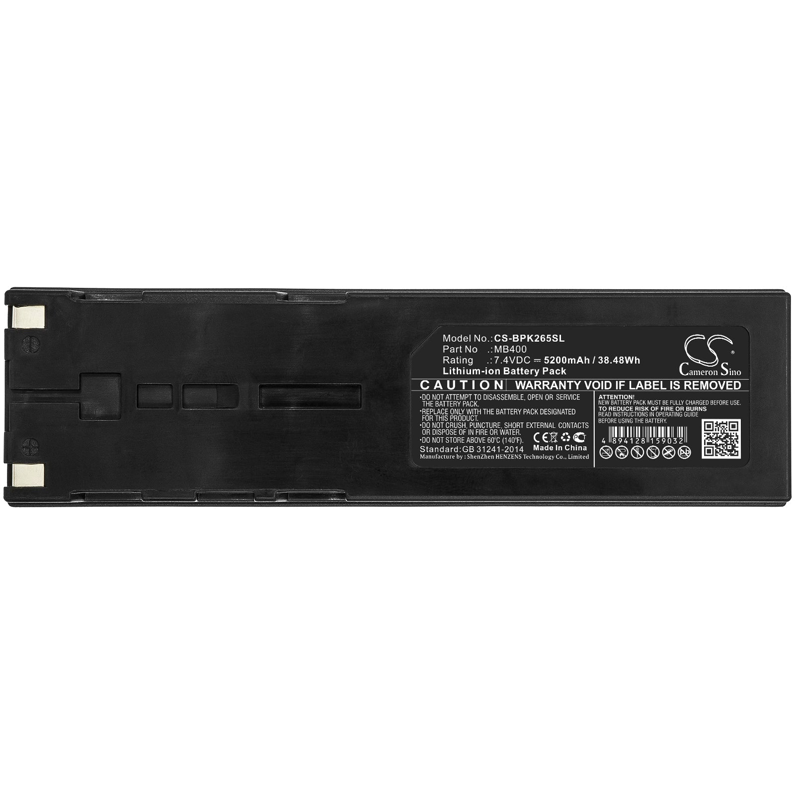 Li-ion Battery fits Bk Precision, Mb400 7.4V, 5200mAh Equipment & Survey & Test Cameron Sino Technology Limited