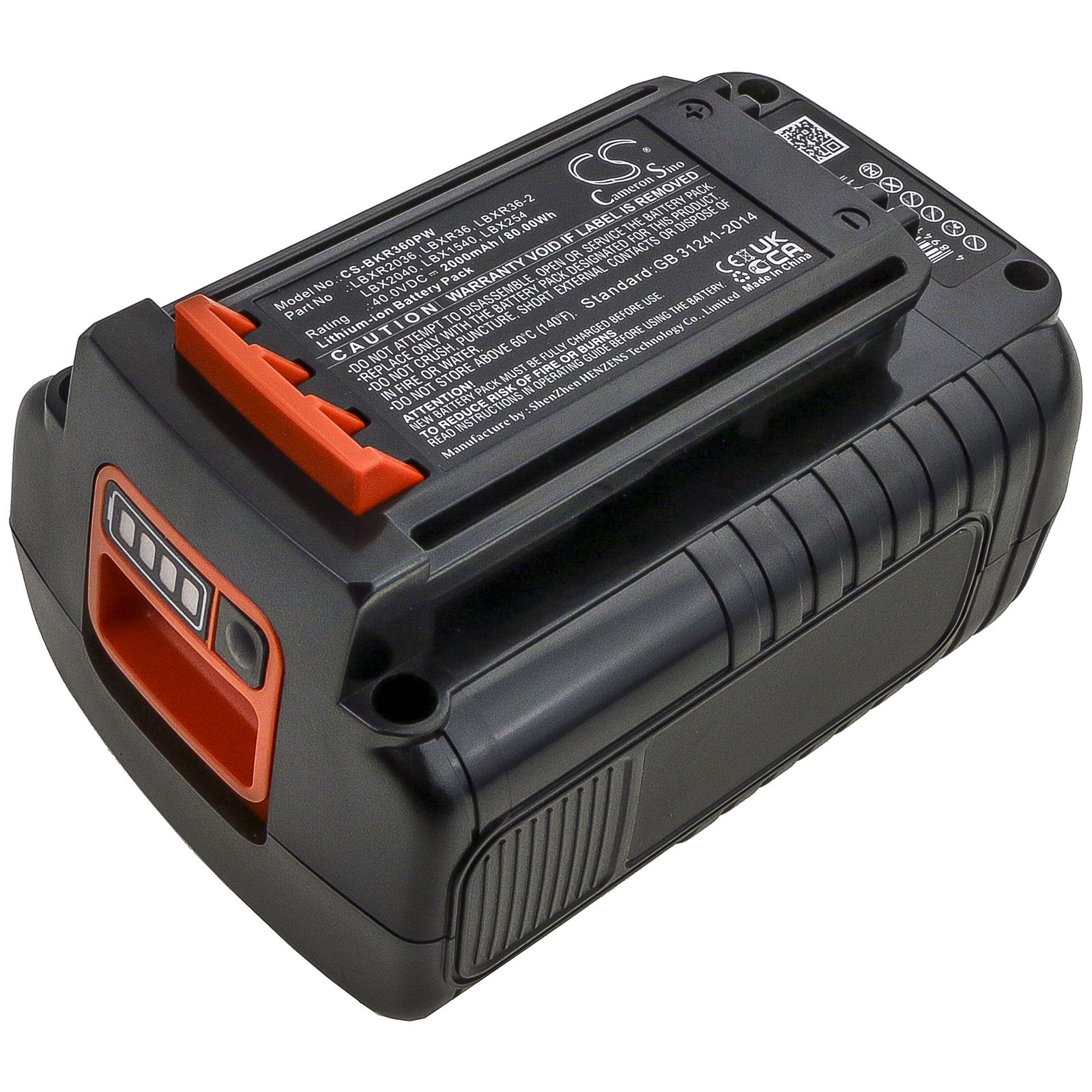 Li-ion Battery fits Black & Decker, Cm1640, Cm2040, Cm2043c 40.0V, 2000mAh Power Tools Cameron Sino Technology Limited