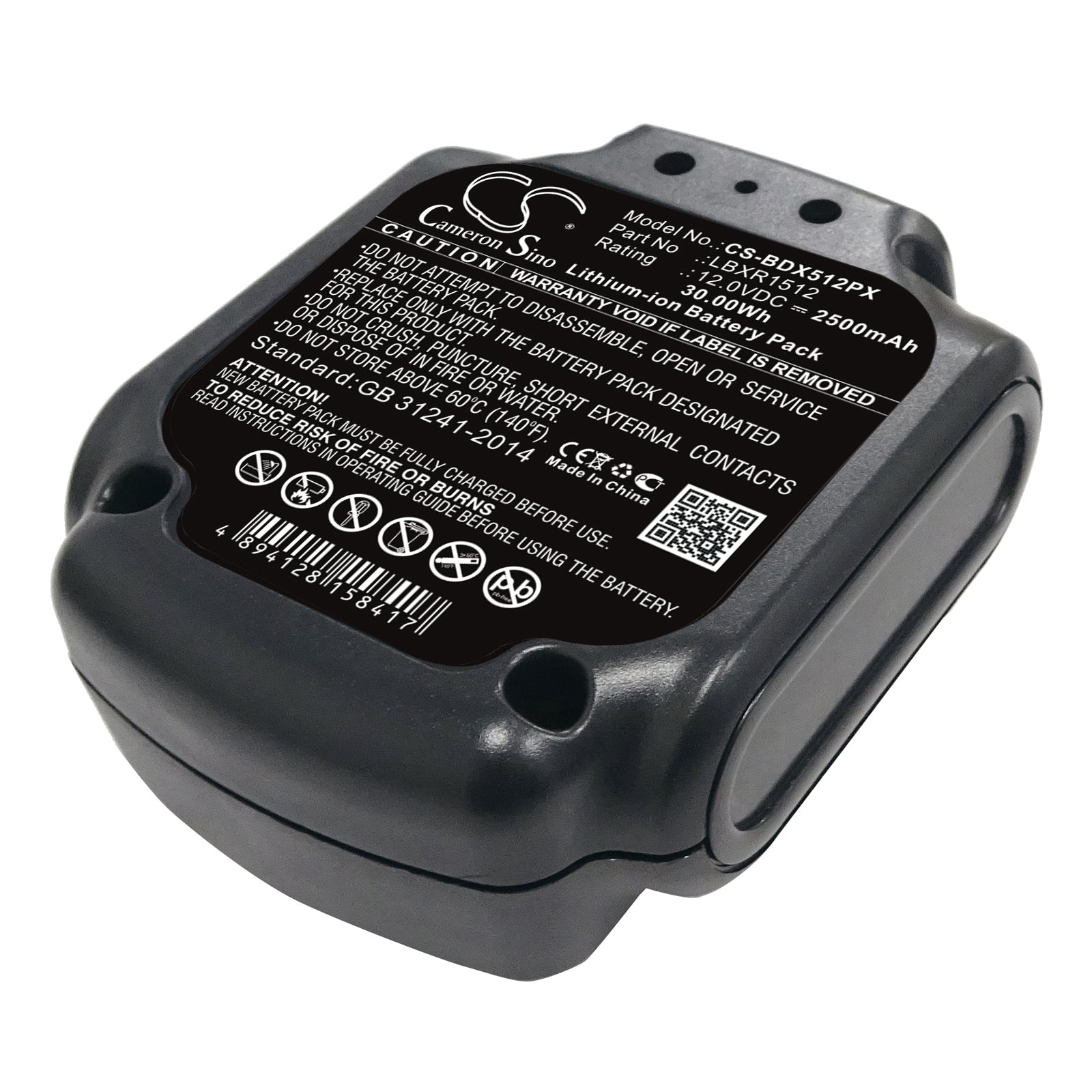 Li-ion Battery fits Black & Decker, Lbxr1512 12.0V, 2500mAh Power Tools Cameron Sino Technology Limited