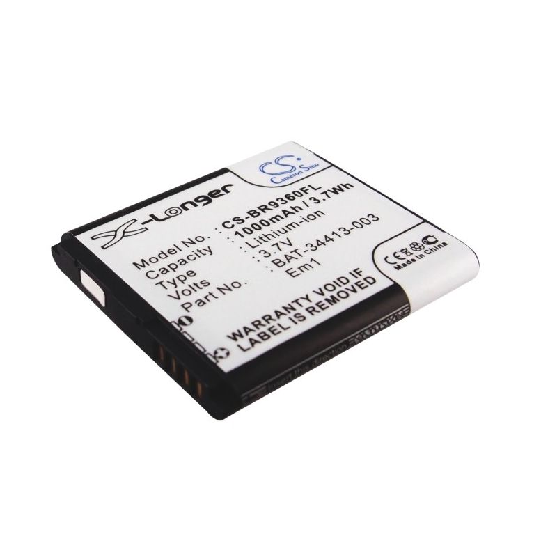 Li-ion Battery Fits Blackberry, Apollo, Curve 9350, Curve 9360 3.7v, 1000mah Mobile & SmartPhone Cameron Sino Technology Limited