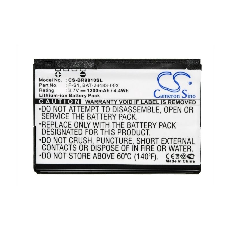 Li-ion Battery Fits Blackberry, Jennings, Torch, Torch 2 9810 3.7v, 1200mah Mobile & SmartPhone Cameron Sino Technology Limited