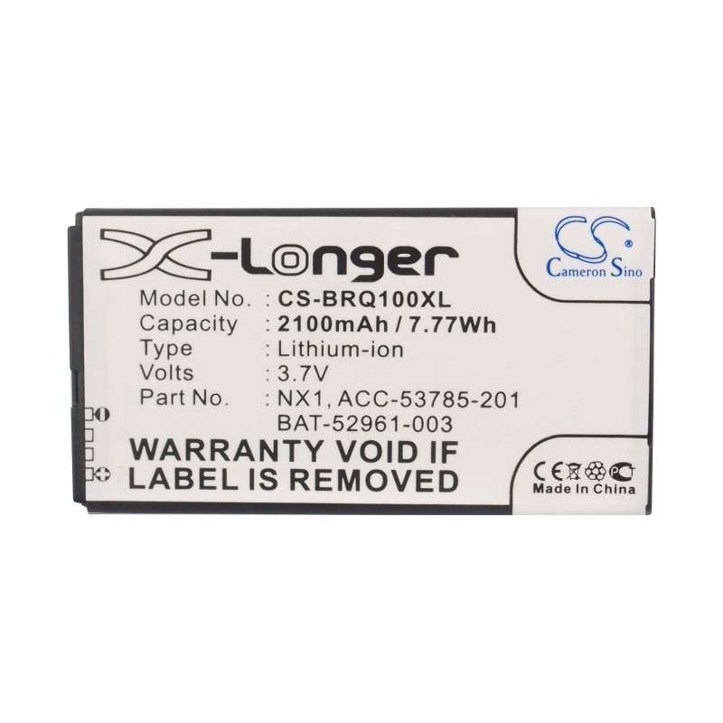 Li-ion Battery fits Blackberry, q10, q10 lte, q10 lte sqn100-1 3.7V, 2100mAh Communications Cameron Sino Technology Limited