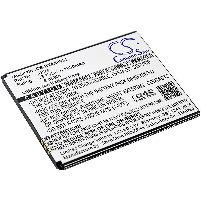 Li-ion Battery fits Blackview, a6, ultra 3.7V, 1850mAh Mobile & SmartPhone Cameron Sino Technology Limited