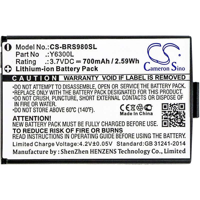 Li-ion Battery fits Blinc, G2, Oneal, Rf710 3.7V, 700mAh Wireless Headset Cameron Sino Technology Limited