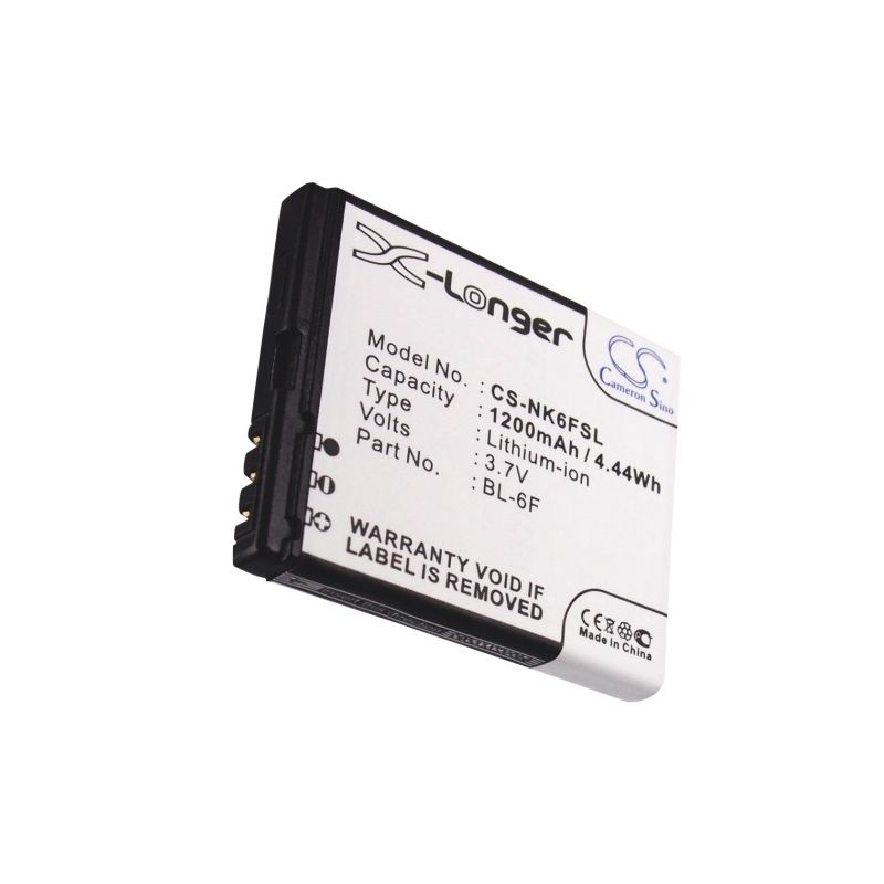 Li-ion Battery Fits Blu, Cubo, Nokia, N78 3.7v, 1200mah Mobile & SmartPhone Cameron Sino Technology Limited