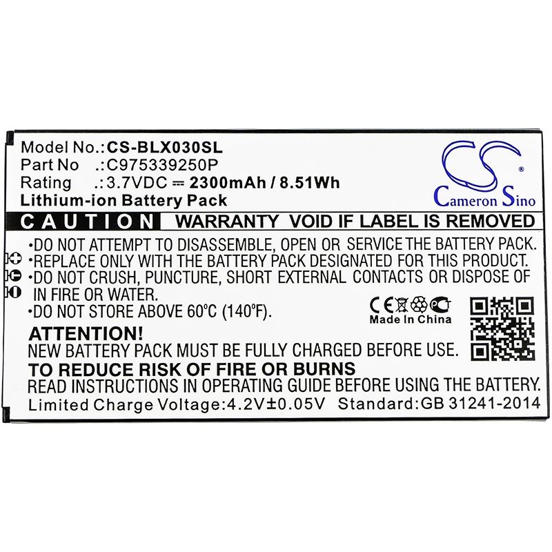 Li-ion Battery fits Blu, d0030uu, dash x plus lte 3.7V, 2300mAh Mobile & SmartPhone Cameron Sino Technology Limited