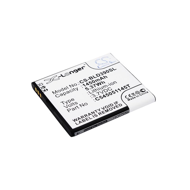 Li-ion Battery fits Blu, d050l, d050u, d070 3.7V, 1450mAh Mobile & SmartPhone Cameron Sino Technology Limited