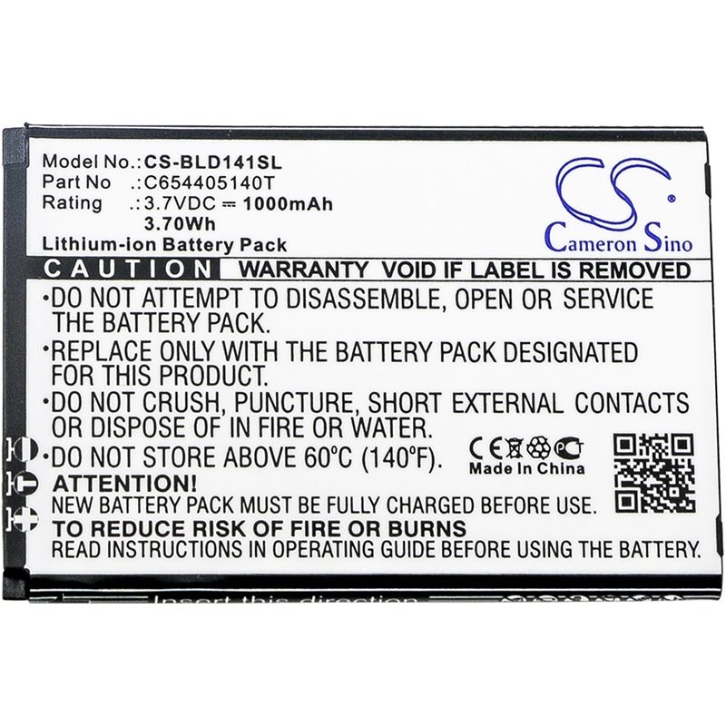 Li-ion Battery fits Blu, d140k, d141k, dash jr k 3.7V, 1000mAh Mobile & SmartPhone Cameron Sino Technology Limited