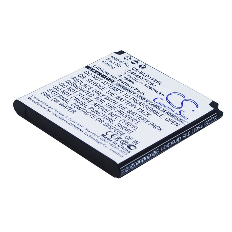 Li-ion Battery fits Blu, d142, dash jr 4.0, dash junior 4.0 3.7V, 1000mAH Communications Cameron Sino Technology Limited (Suspended)