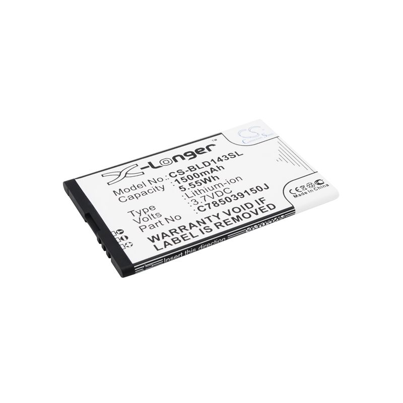 Li-ion Battery fits Blu, d143k, dash jr 4.0 k 3.7V, 1500mAh Mobile & SmartPhone Cameron Sino Technology Limited