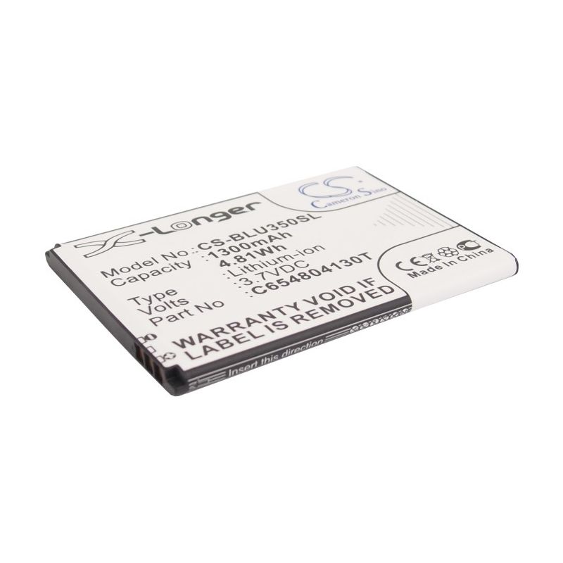 Li-ion Battery fits Blu, d170, dash 3.5 3.7V, 1300mAH Mobile & SmartPhone Cameron Sino Technology Limited