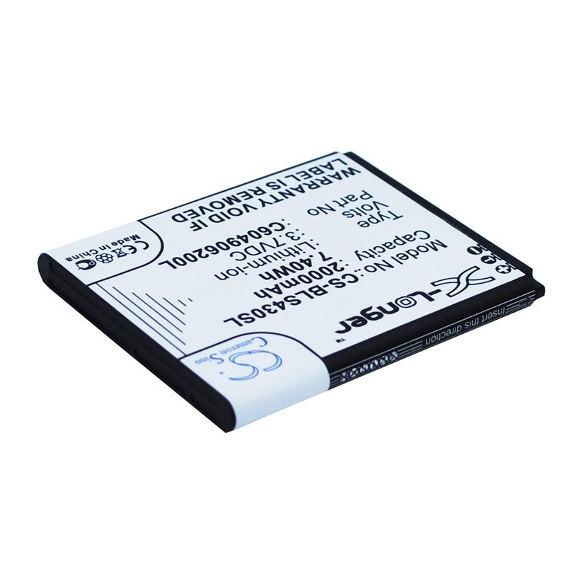 Li-ion Battery fits Blu, d310, dash 4.5, s430l 3.7V, 2000mAh Mobile & SmartPhone Cameron Sino Technology Limited