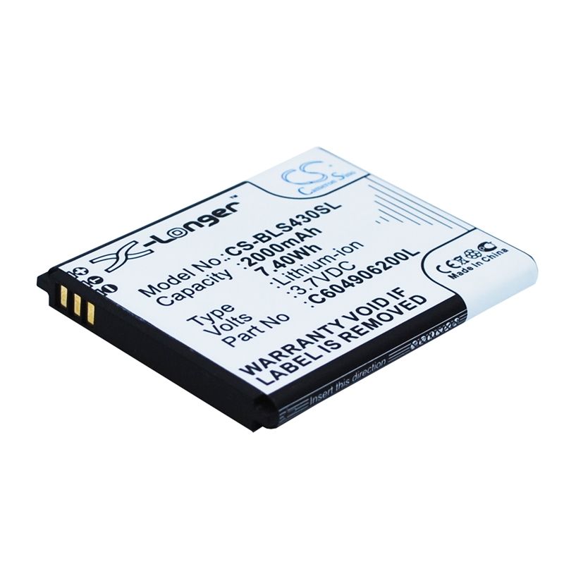 Li-ion Battery fits Blu, d310, dash 4.5, s430l 3.7V, 2000mAh Mobile & SmartPhone Cameron Sino Technology Limited