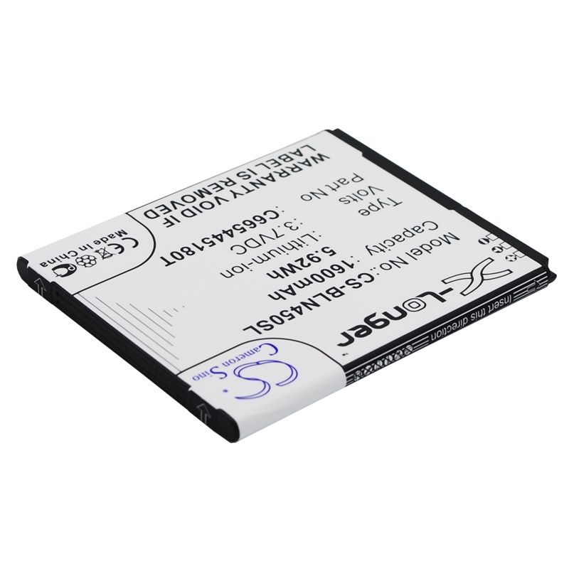 Li-ion Battery Fits Blu, D330l, Neo 4.5, S330l 3.7v, 1600mah Communications Cameron Sino Technology Limited