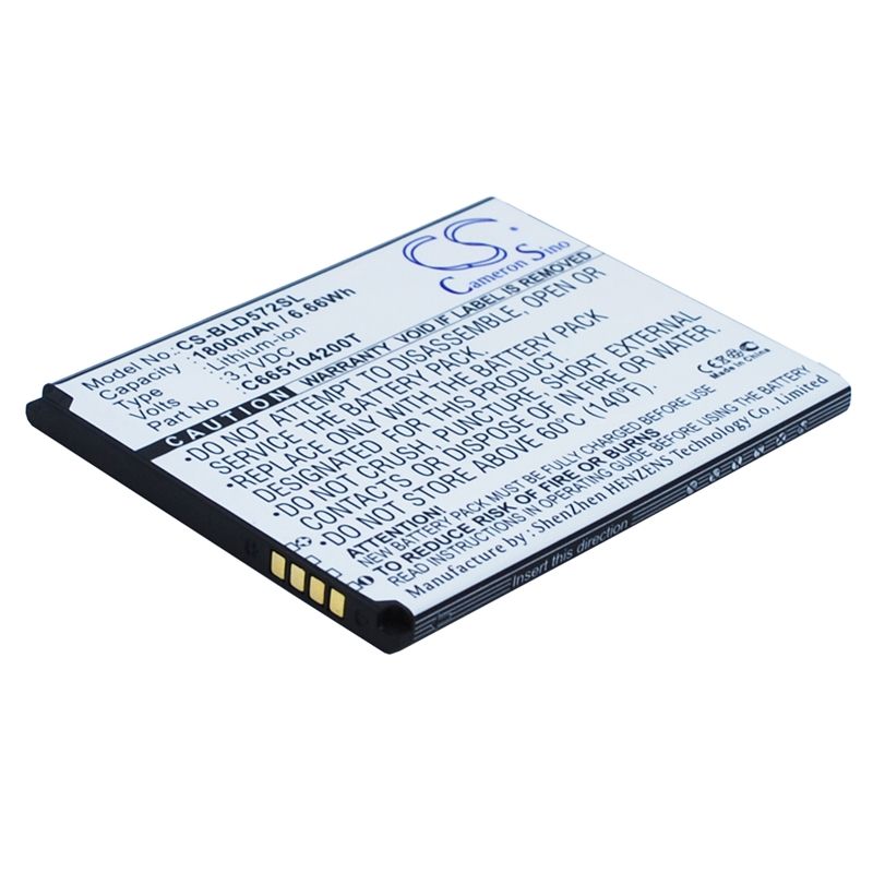 Li-ion Battery Fits Blu, D572, D572a, D572i 3.7v, 1800mah Mobile & SmartPhone Cameron Sino Technology Limited
