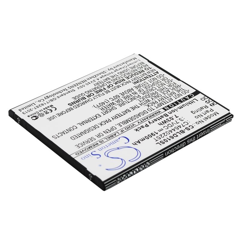 Li-ion Battery fits Blu, d610, d610a, d610i 3.7V, 1900mAh Mobile & SmartPhone Cameron Sino Technology Limited
