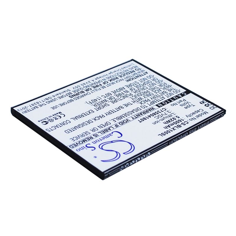 Li-ion Battery fits Blu, l100, l100a, l100i 3.7V, 1600mAh Mobile & SmartPhone Cameron Sino Technology Limited