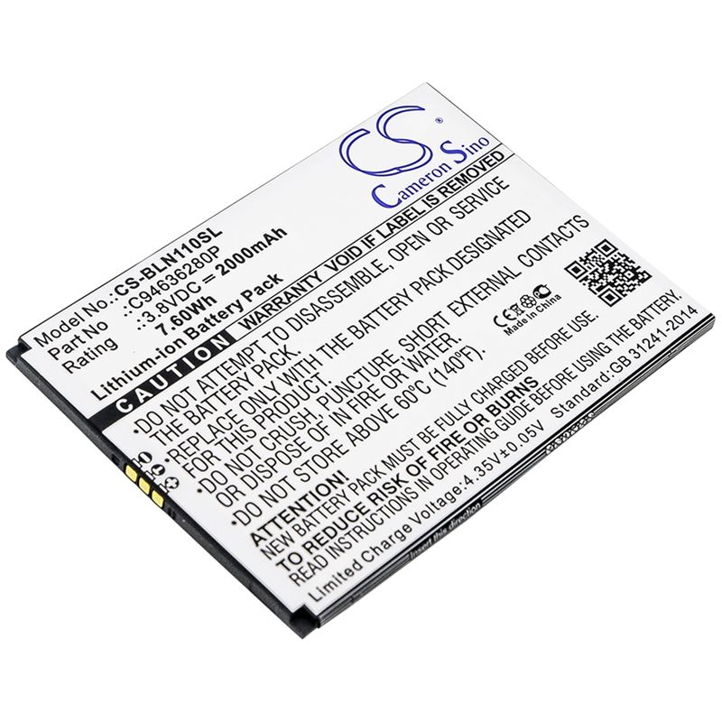 Li-ion Battery fits Blu, n110u, neo xl 3.8V, 2000mAh Communications Cameron Sino Technology Limited (Suspended)