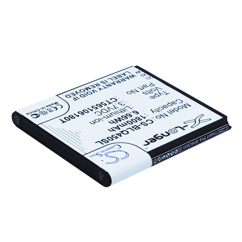 Li-ion Battery fits Blu, quattro 4.5 3.7V, 1800mAh Mobile & SmartPhone Cameron Sino Technology Limited