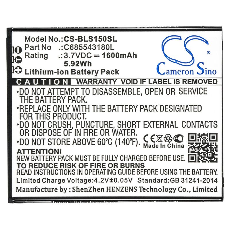 Li-ion Battery Fits Blu, S0150uu, S0151uu, Studio X Mini 3.7v, 1600mah Mobile & SmartPhone Cameron Sino Technology Limited