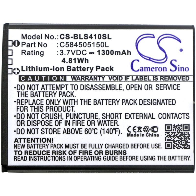 Li-ion Battery fits Blu, s410, s410a, star 4.0 3.7V, 1300mAh Mobile & SmartPhone Cameron Sino Technology Limited