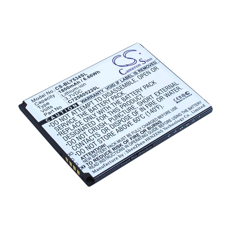 Li-ion Battery Fits Blu, Studio 5.0 Hd, Studio 5.0 Hd Lte, Y534q 3.7v, 1800mah Mobile & SmartPhone Cameron Sino Technology Limited