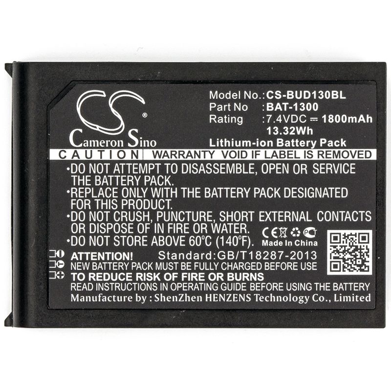 Li-ion Battery fits Bluebird, Pidion Bip-1300 7.4V, 1800mAh Barcode Scanner Cameron Sino Technology Limited