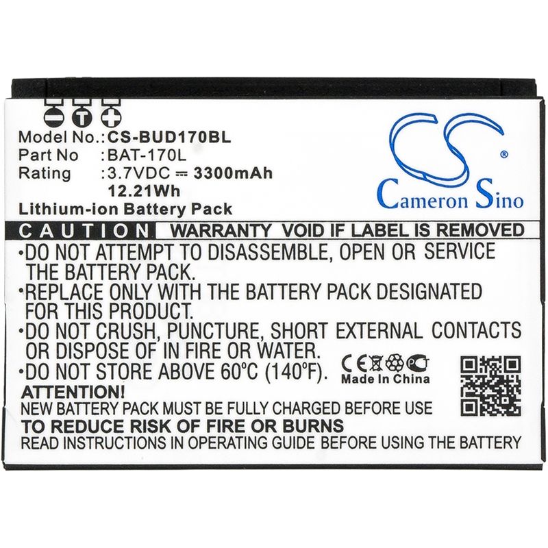 Li-ion Battery fits Bluebird, Pidion Bm-170, Pidion Bm-170 Semi-rugged 3.7V, 3300mAh Barcode Scanner Cameron Sino Technology Limited