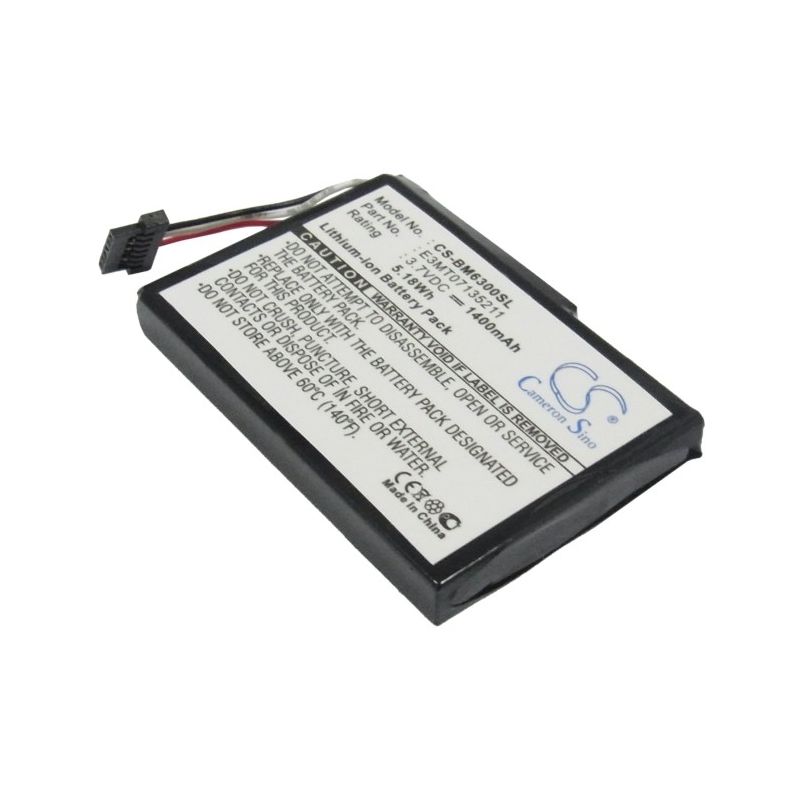 Li-ion Battery fits Bluemedia, Bm6300, Bm6300t, Bm-6400 3.7V, 1400mAh GPS & Navigator Cameron Sino Technology Limited