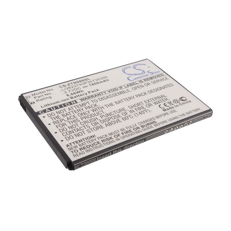 Li-ion Battery Fits Boostmobile, N9515, Warp Sync, Zte 3.7v, 1800mah Hotspot Cameron Sino Technology Limited