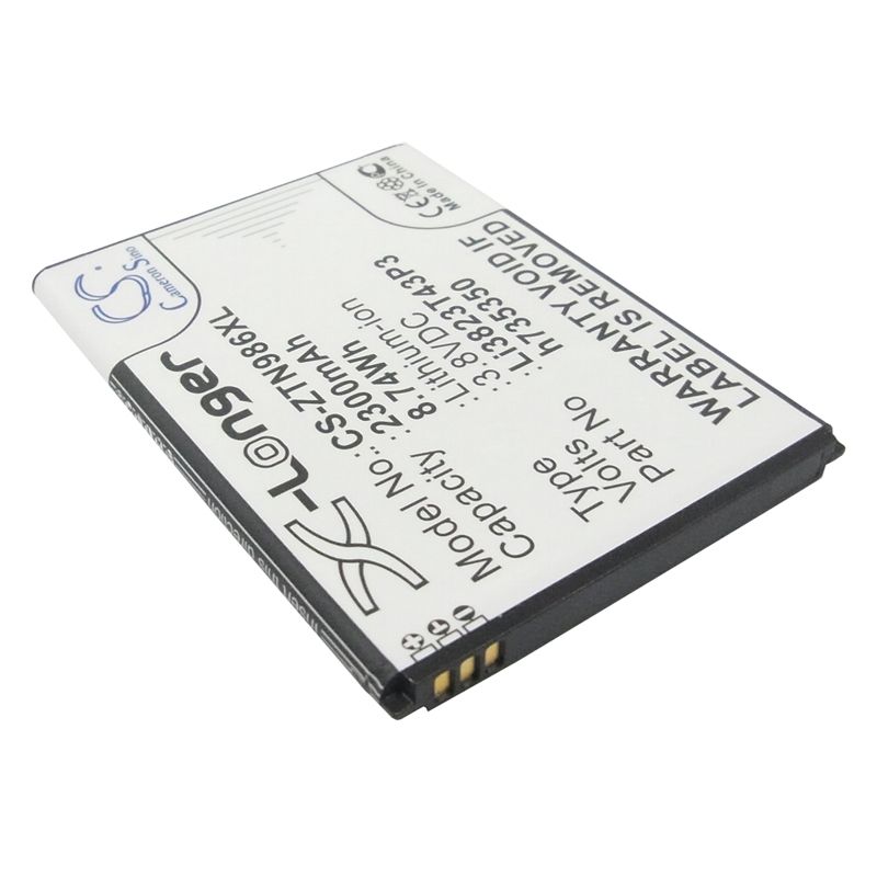 Li-ion Battery fits Boostmobile, N9515, Warp Sync, Zte 3.8V, 2300mAh Hotspot Cameron Sino Technology Limited
