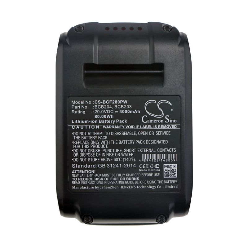 Li-ion Battery fits Bostitch, 15 Ga Fn Angled Finish Nailer Kit 20.0V, 4000mAh Power Tools Cameron Sino Technology Limited