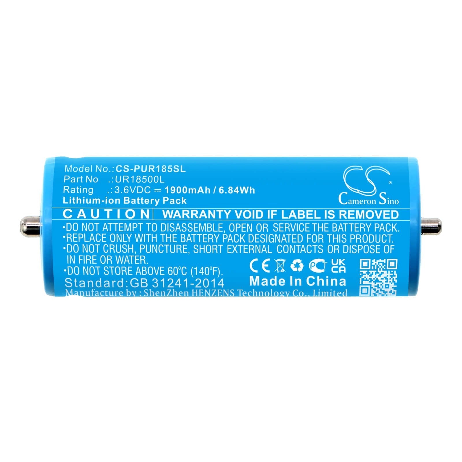 Li-ion Battery fits Braun, 2011, 2012 3.6V, 1900mAh / 6.84Wh Shaver Cameron Sino Technology Limited
