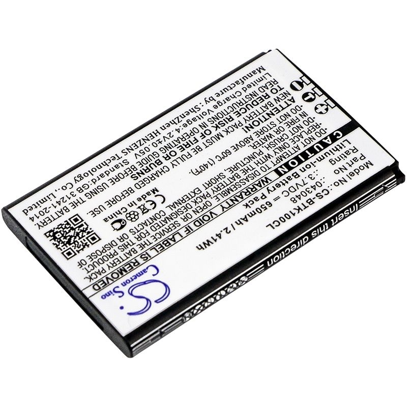 Li-ion Battery fits Bt, Elements 1k 3.7V, 650mAh Cordless Phone Cameron Sino Technology Limited