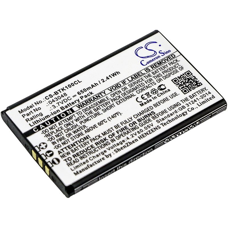 Li-ion Battery fits Bt, Elements 1k 3.7V, 650mAh Cordless Phone Cameron Sino Technology Limited