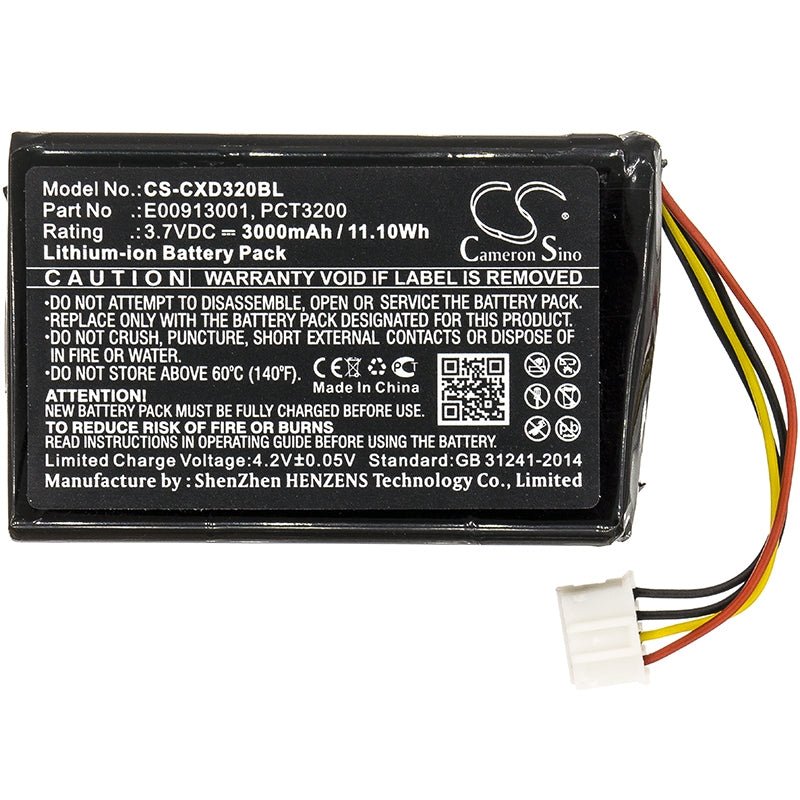 Li-ion Battery fits C-one, E-id, Xgk-c-one-e-id 3.7V, 3000mAh Barcode Scanner Cameron Sino Technology Limited