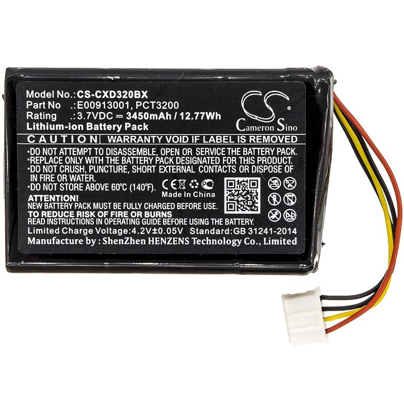 Li-ion Battery fits C-one, E-id, Xgk-c-one-e-id 3.7V, 3450mAh Barcode Scanner Cameron Sino Technology Limited