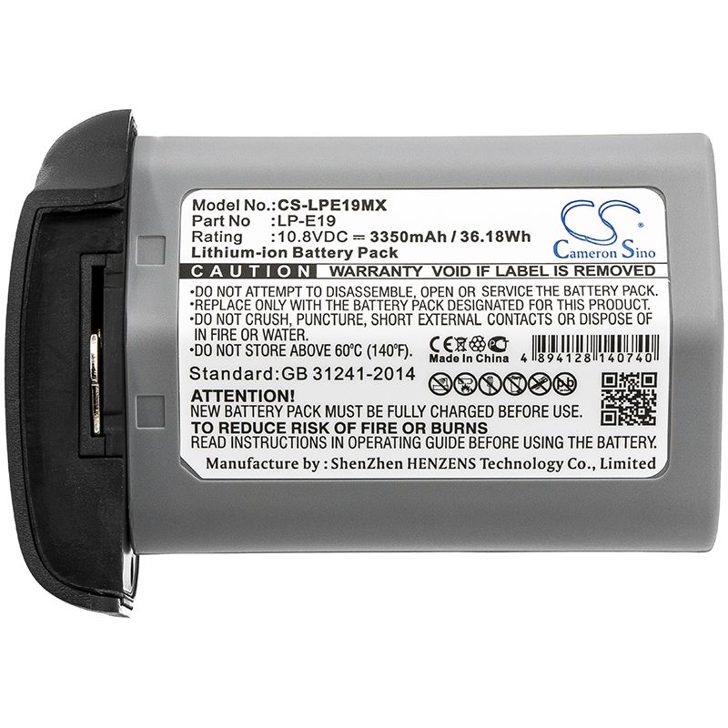 Li-ion Battery Fits Canon, 1d Mark 3, 1d Mark 4, 1d Mark Iv 10.8v, 3350mah Camera Cameron Sino Technology Limited