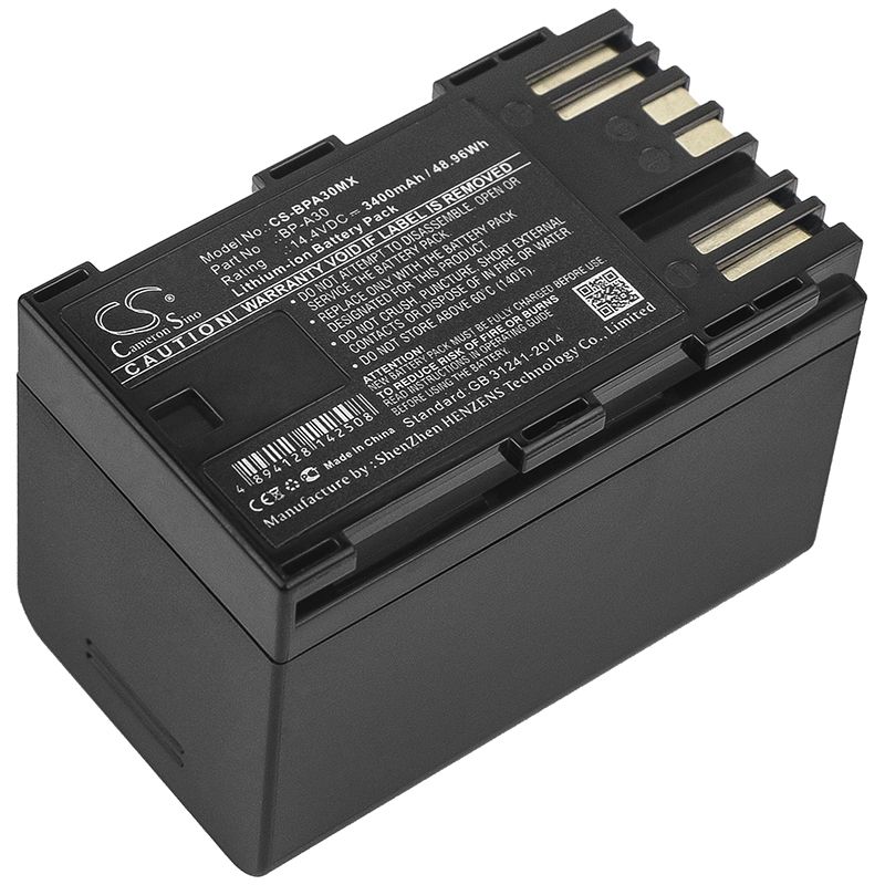 Li-ion Battery Fits Canon, Ca-cp200l, Eos C200, Eos C200 Pl 14.4v, 3400mah Camera Cameron Sino Technology Limited