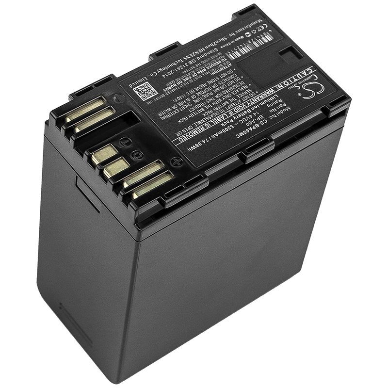 Li-ion Battery fits Canon, Ca-cp200l, Eos C200, Eos C200 Pl 14.4V, 5200mAh Camera Cameron Sino Technology Limited