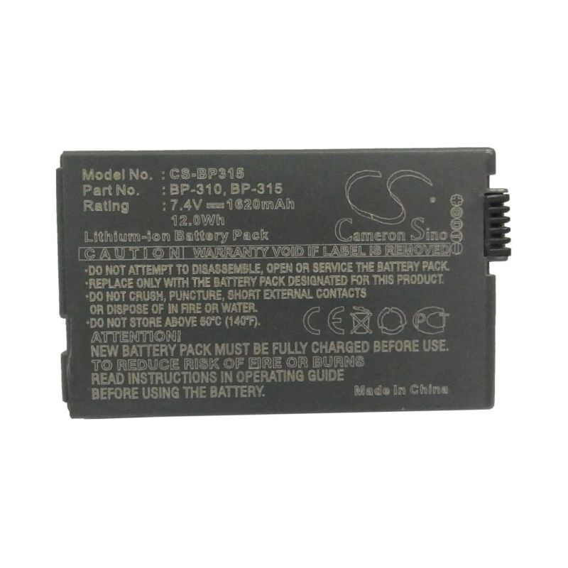 Li-ion Battery Fits Canon, Dc51, Ixy Dvm5, Mvx4i 7.4v, 1620mah Camera Cameron Sino Technology Limited