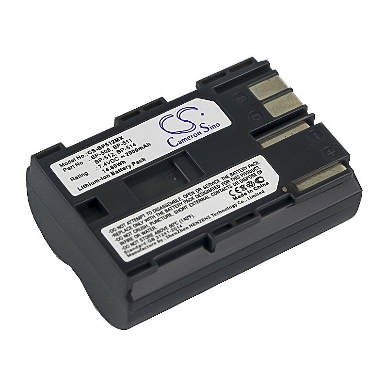 Li-ion Battery fits Canon, Dm-mv100x, Dm-mv100xi, Dm-mv30 7.4V, 2000mAh Camera Cameron Sino Technology Limited