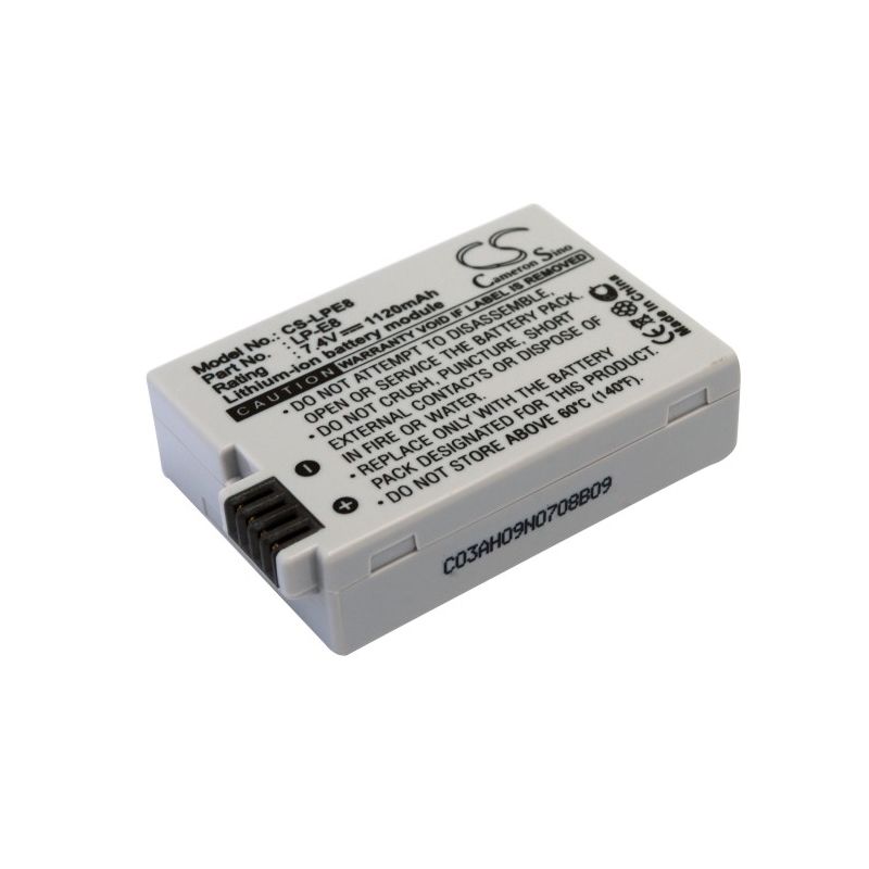 Li-ion Battery fits Canon, Ef-s, Eos 550d, Eos 600d 7.4V, 1120mAh Camera Cameron Sino Technology Limited