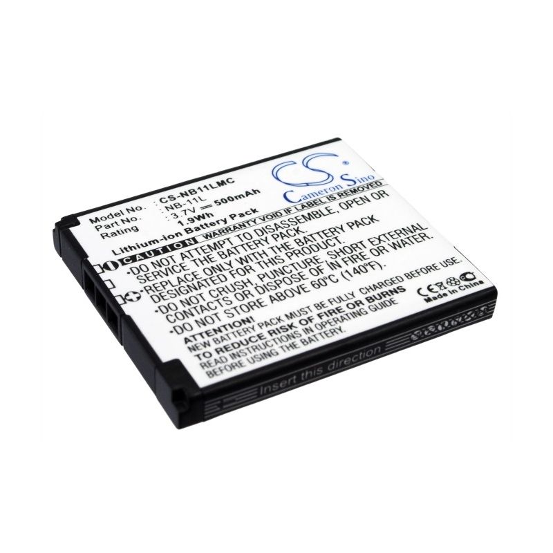 Li-ion Battery fits Canon, Elph 110 Hs, Elph 340 Hs, Ixus 133 3.7V, 500mAh Camera Cameron Sino Technology Limited