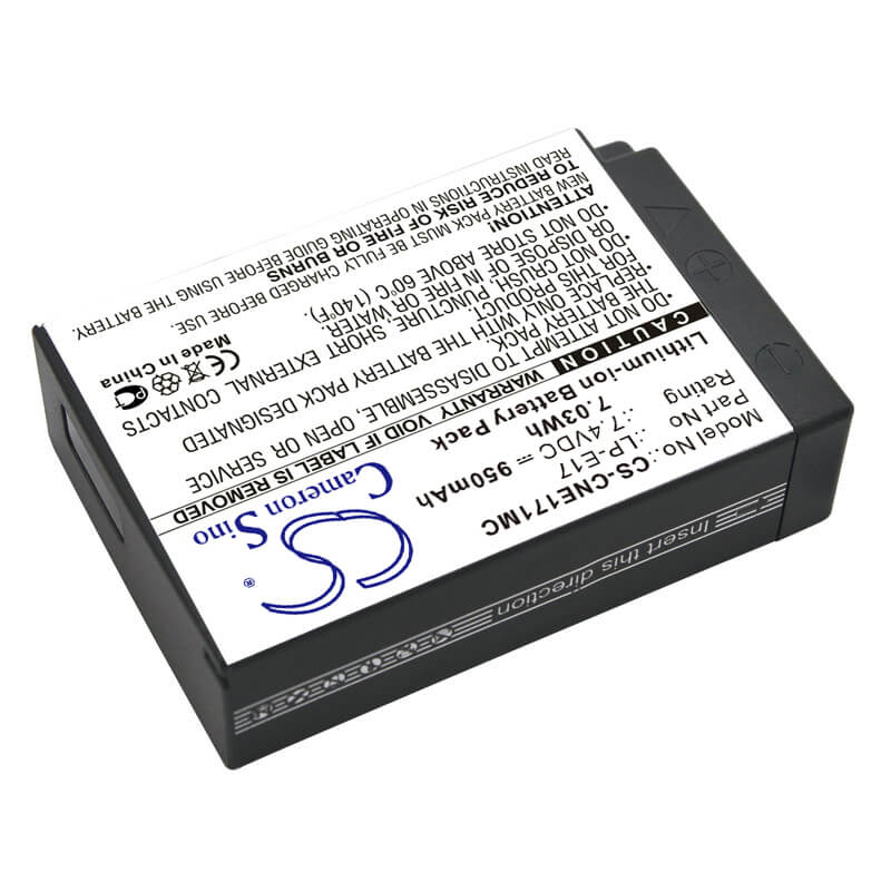 Li-ion Battery fits Canon, Eos 200d, Eos 750d 7.4V, 950mAh Home Electronics Cameron Sino Technology Limited