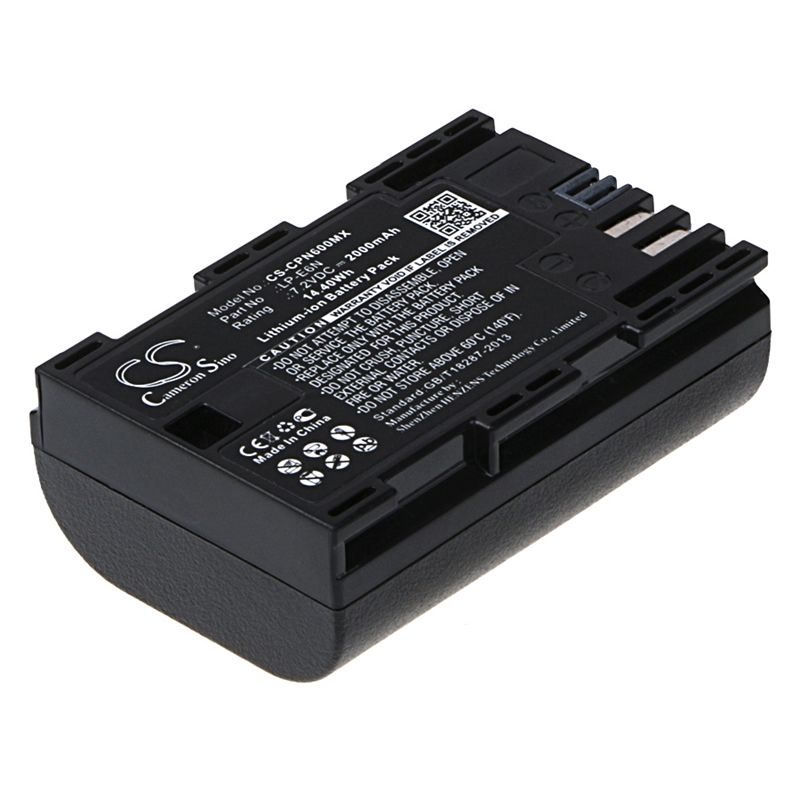 Li-ion Battery Fits Canon, Eos 5d Mark Ii, Eos 5d Mark Iii, Eos 5d Mark Iv 7.2v, 2000mah Camera Cameron Sino Technology Limited