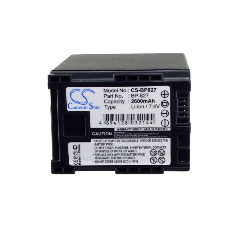 Li-ion Battery Fits Canon, Fs10 Flash Memory Camcorder, Fs100 Flash Memory Camcorder, Fs11 Flash Memory Camcorder 7.4v, 2600mah Camera Cameron Sino Technology Limited