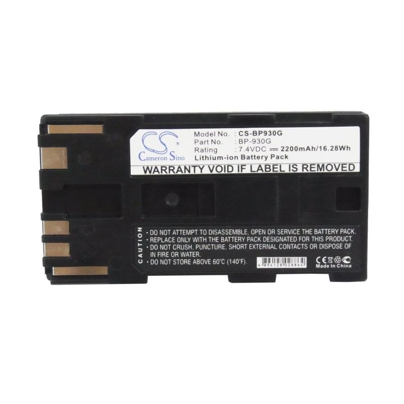 Li-ion Battery fits Canon, Gl1, Gl2, Xha1 7.4V, 2200mAh Camera Cameron Sino Technology Limited