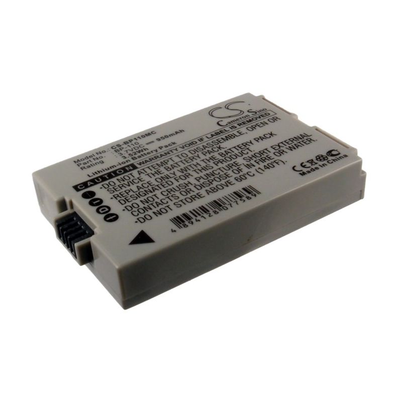 Li-ion Battery Fits Canon, Legria Hf R206, Legria Hf R26, Legria Hf R28 3.7v, 950mah Camera Cameron Sino Technology Limited